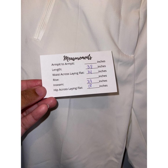 ZARA Women High waisted Cream Pants size L NWT - Picture 14 of 16